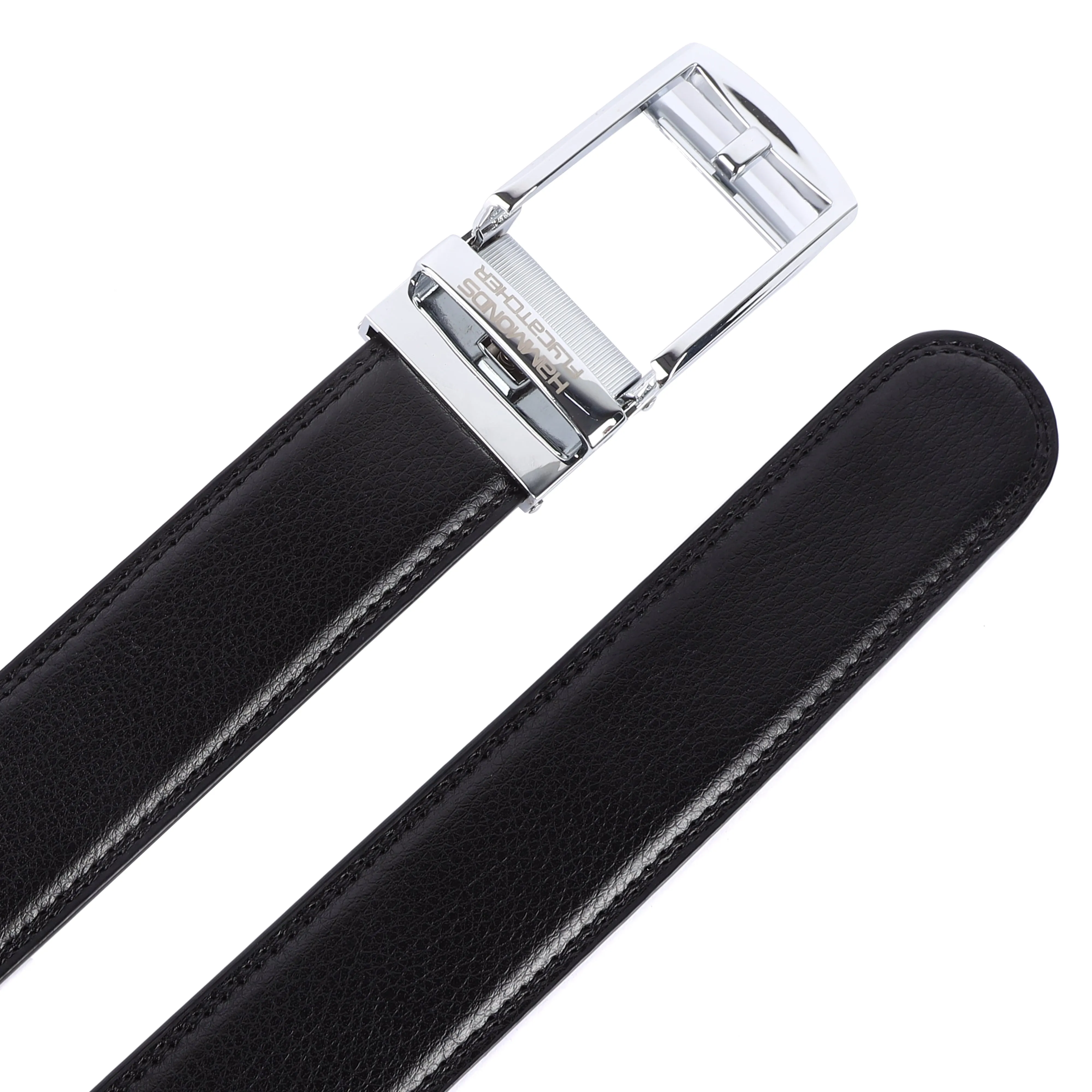 Genuine Leather Autolock Belt for Men - Perfect for Formal and Casual Wear - Adjustable Waistband up to 46 Inches - Autolock Feature
