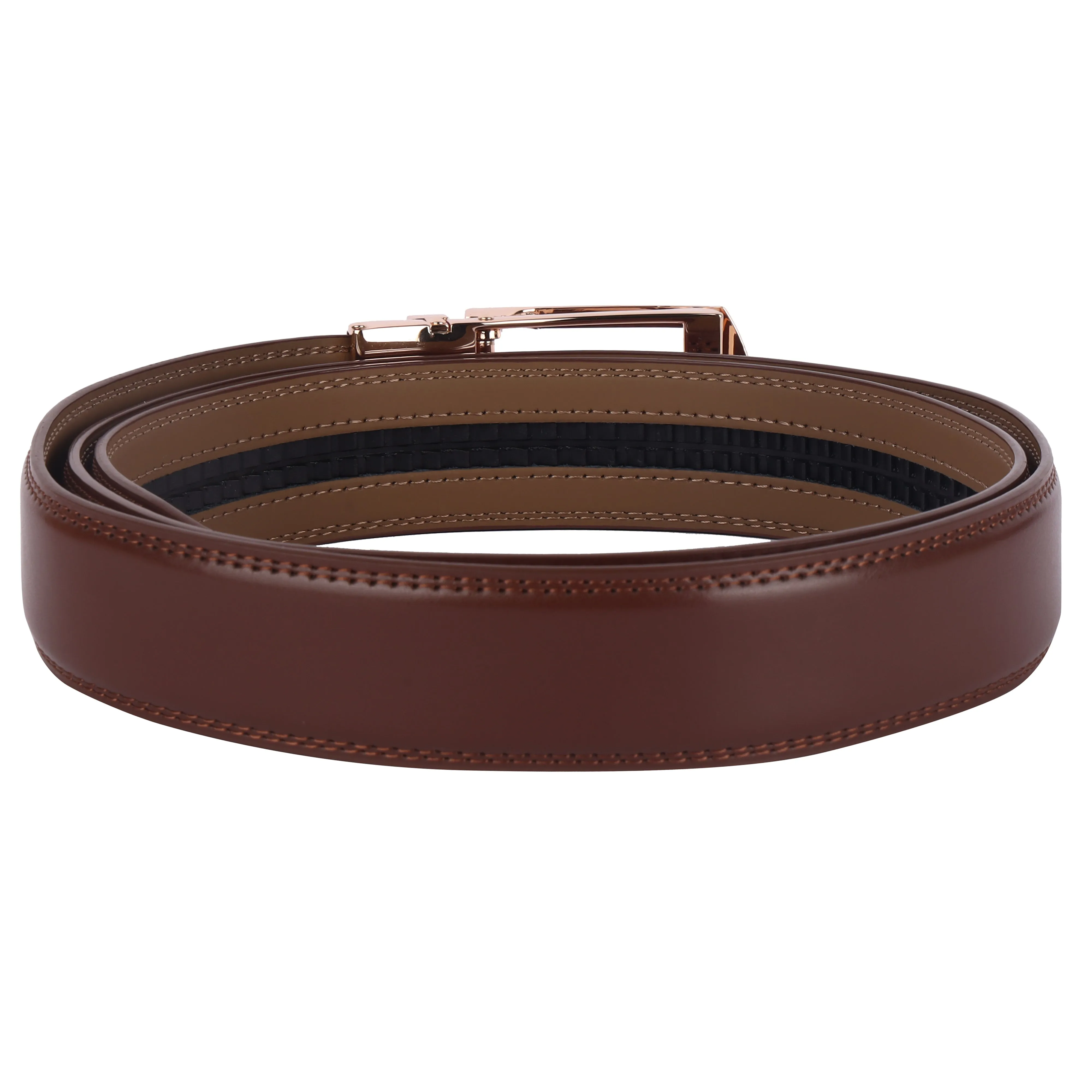 Genuine Leather Autolock Belt for Men - Perfect for Formal and Casual Wear - Adjustable Waistband up to 46 Inches - Autolock Feature