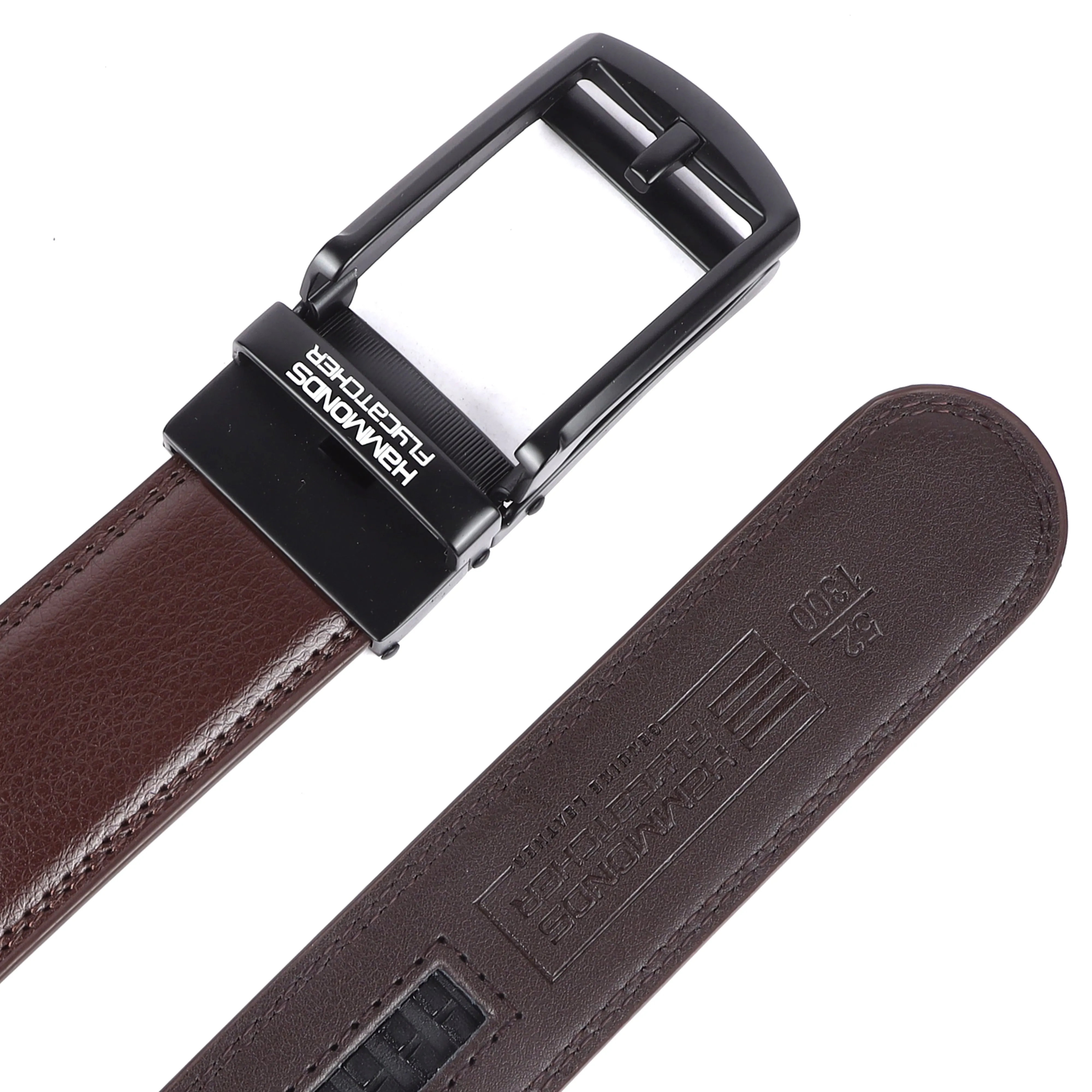 Genuine Leather Autolock Belt for Men - Perfect for Formal and Casual Wear - Adjustable Waistband up to 46 Inches - Autolock Feature