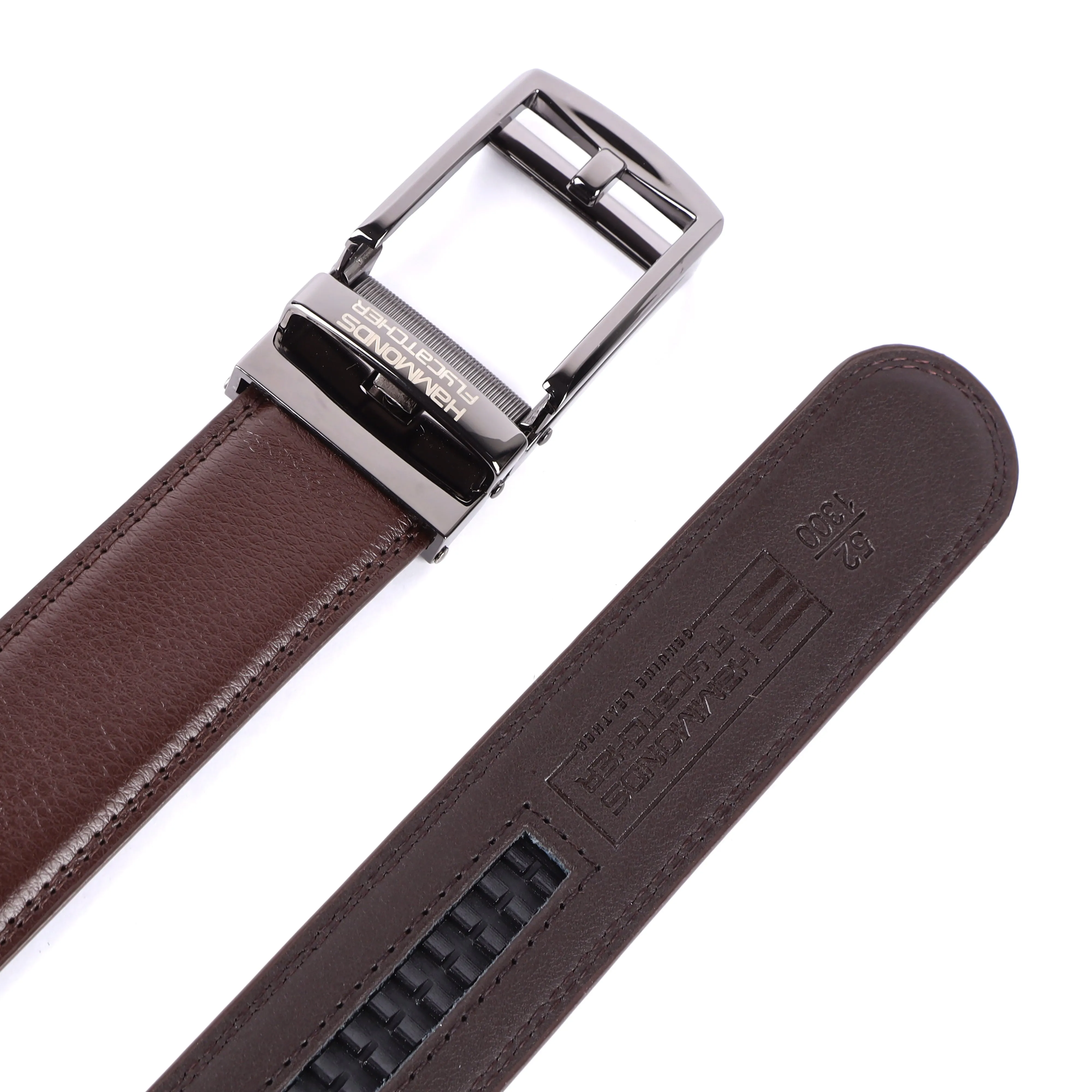 Genuine Leather Autolock Belt for Men - Perfect for Formal and Casual Wear - Adjustable Waistband up to 46 Inches - Autolock Feature