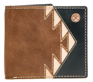 Hooey Men's "Tonkawa" Aztec Inlay Bifold Wallet HBF006-BRBK