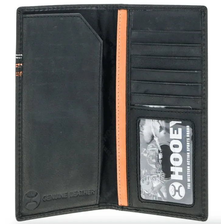 Hooey Men's Ranger Black Boot Stitch Leather Rodeo Wallet HW016-BK