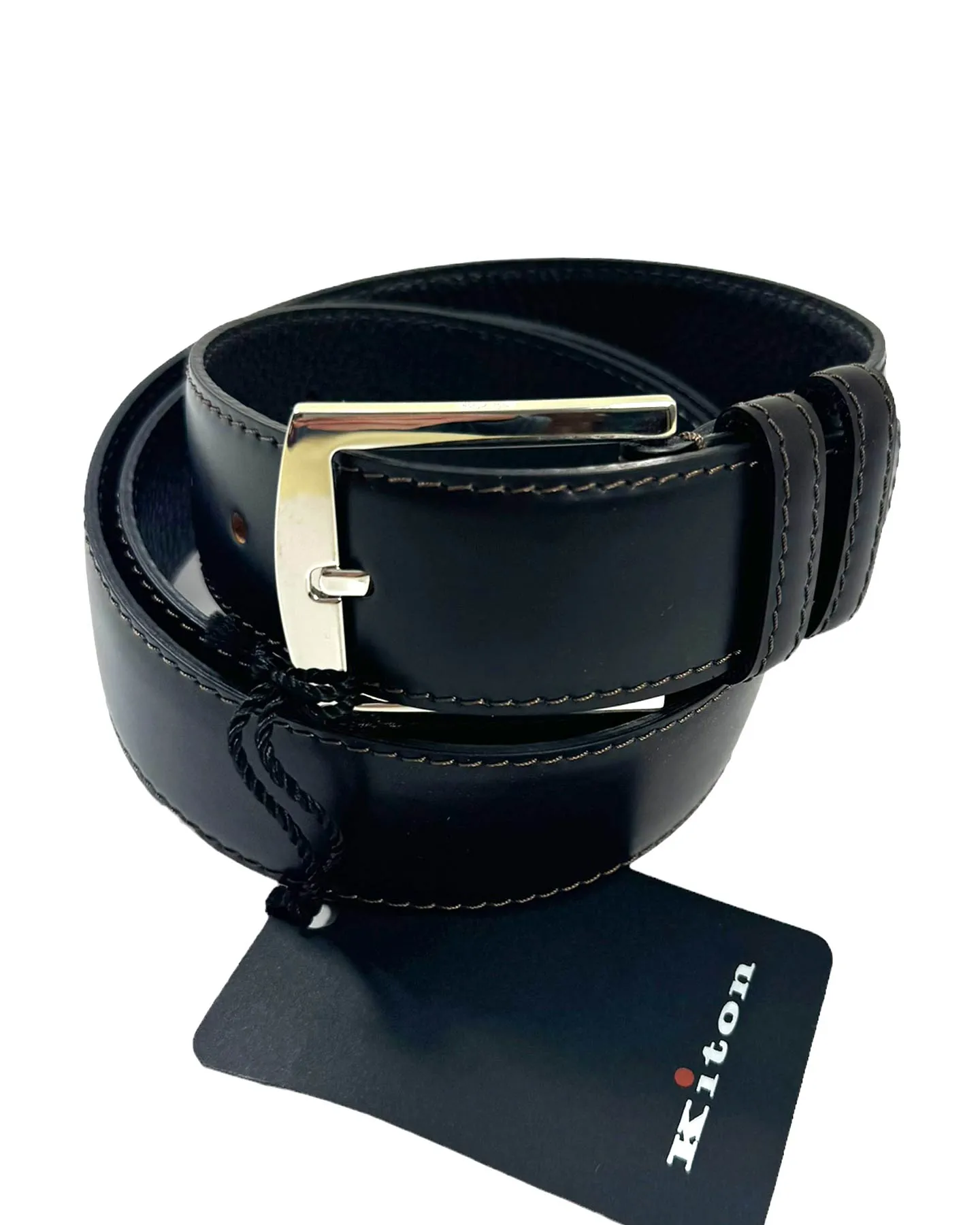 Kiton Belt Dark Brown Smooth Leather - 100 / 40