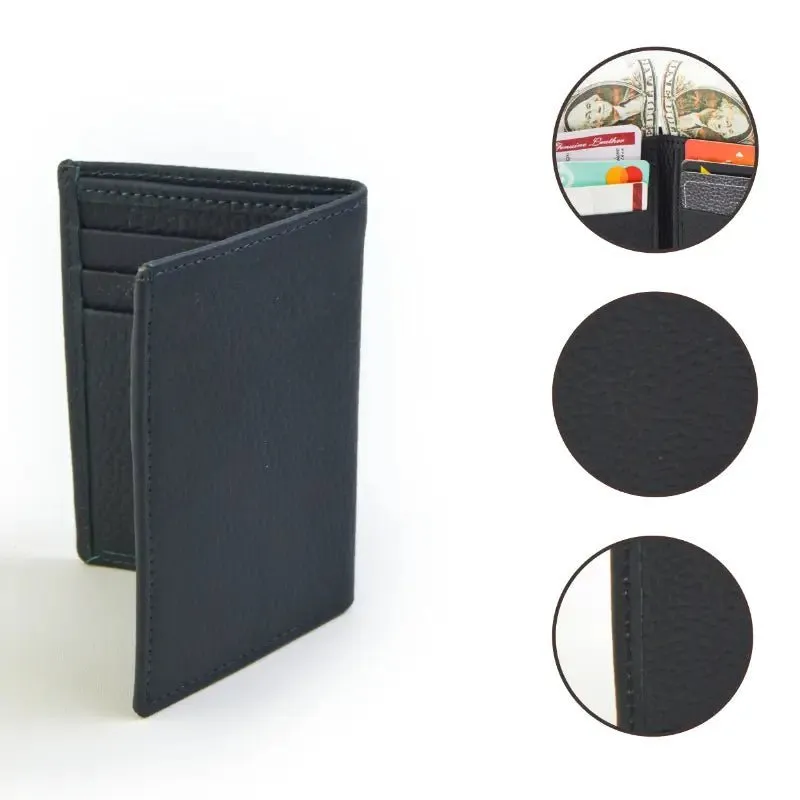 Leather Bi-Fold Mini Wallet