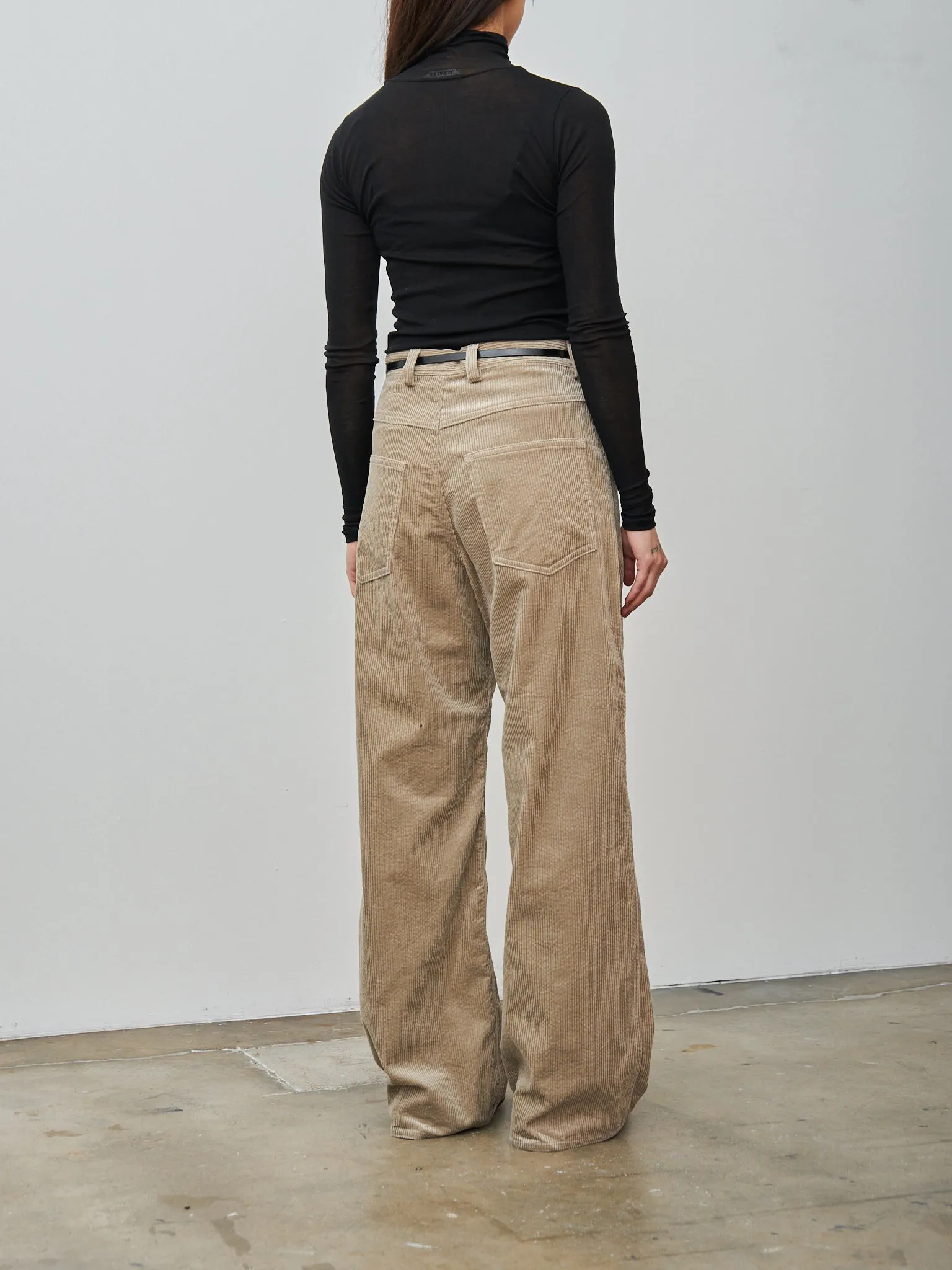 Leather Narrow Belt - Black