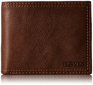 Levi's Men's Extra Capacity Leather Slimfold Wallet