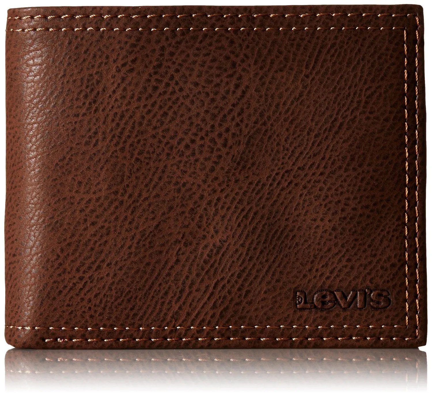 Levi's Men's Extra Capacity Leather Slimfold Wallet