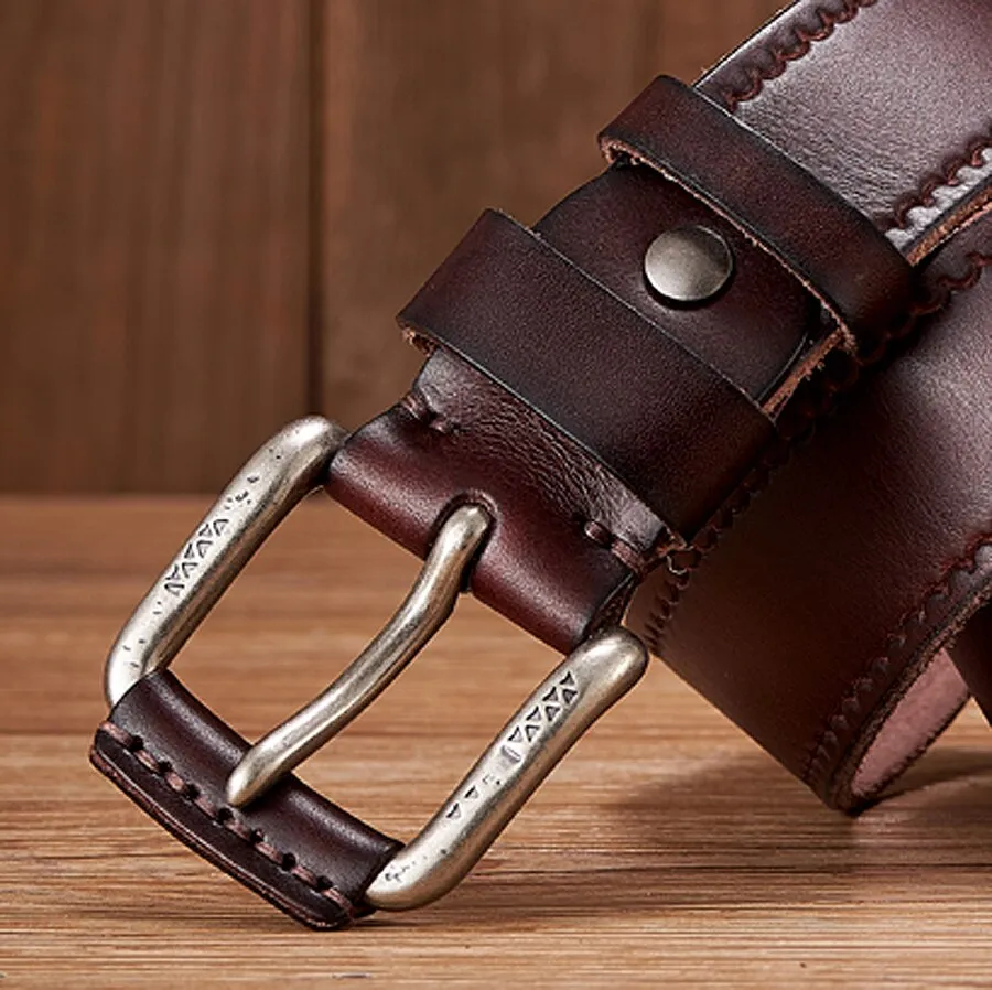 Luxury Cowhide Leather Belt for Men