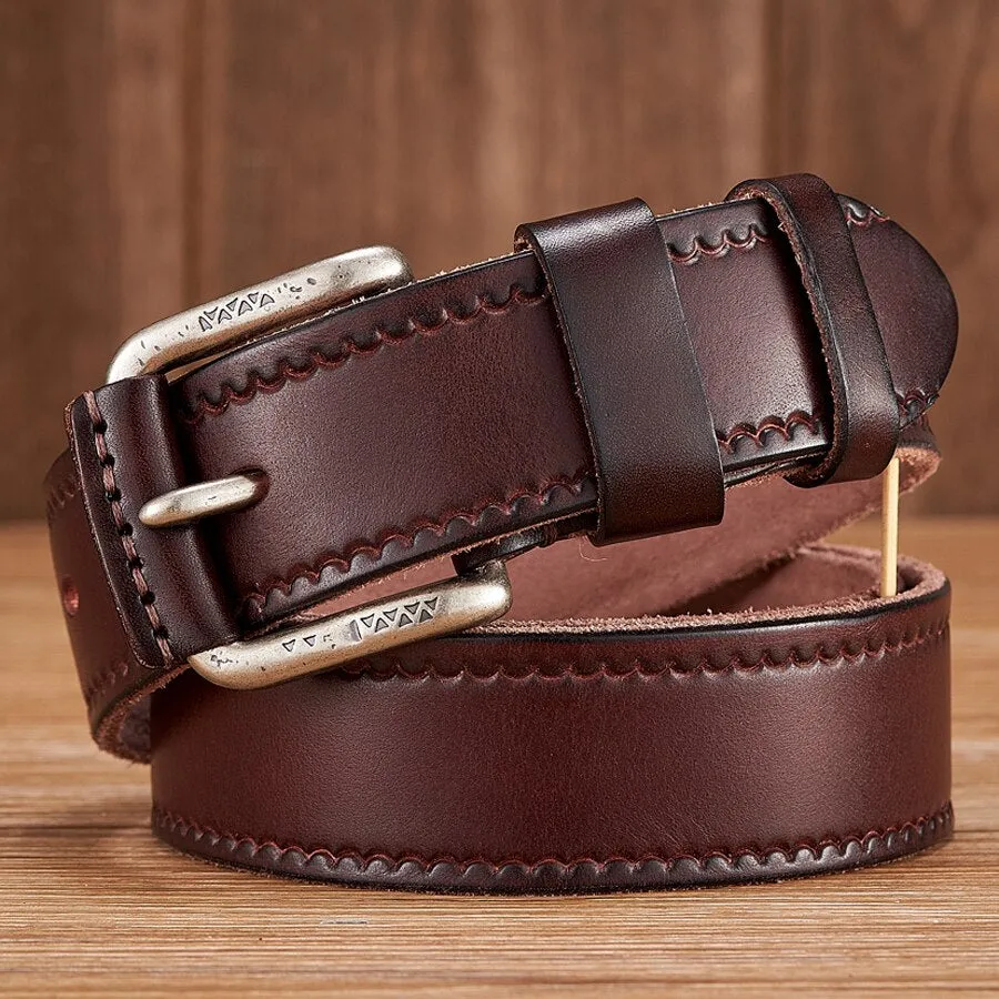 Luxury Cowhide Leather Belt for Men