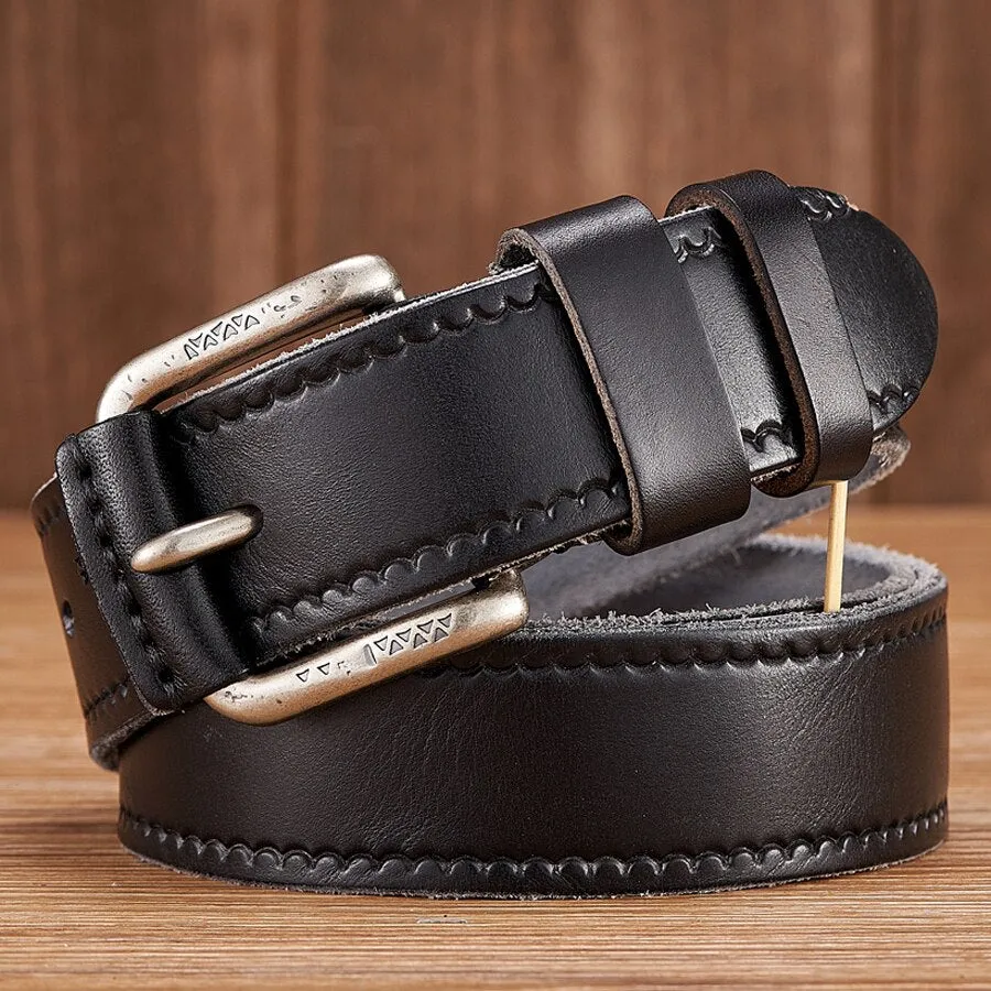 Luxury Cowhide Leather Belt for Men