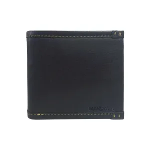 MANDAVA Genuine Leather Men's Casual Bifold Wallet Card Holder