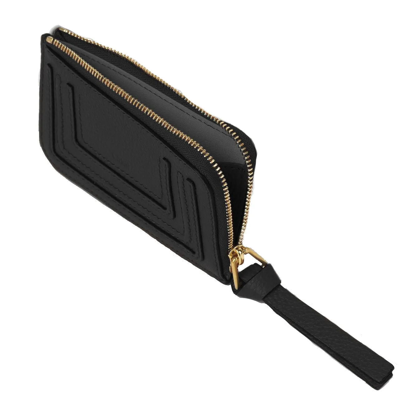 Marcie Zip Card Pouch, Black