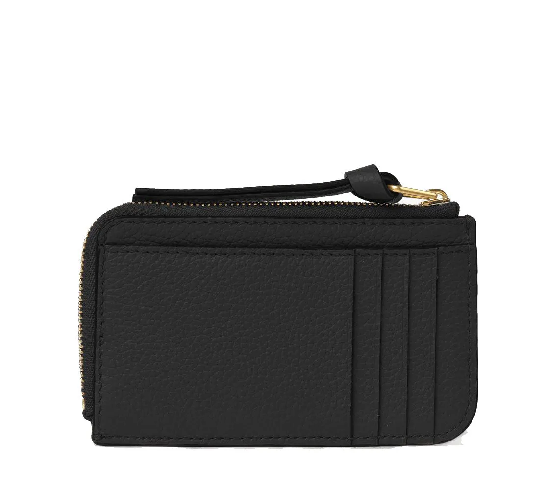 Marcie Zip Card Pouch, Black