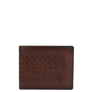 Mat Plain Leather Mens Wallet - Brown