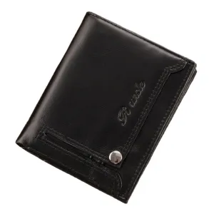 Men Bifold Short Money Clip Multifunctional RFID Anti-theft Genuine Leather Wallets Multi-card Slot Card Holder Coin Purse
