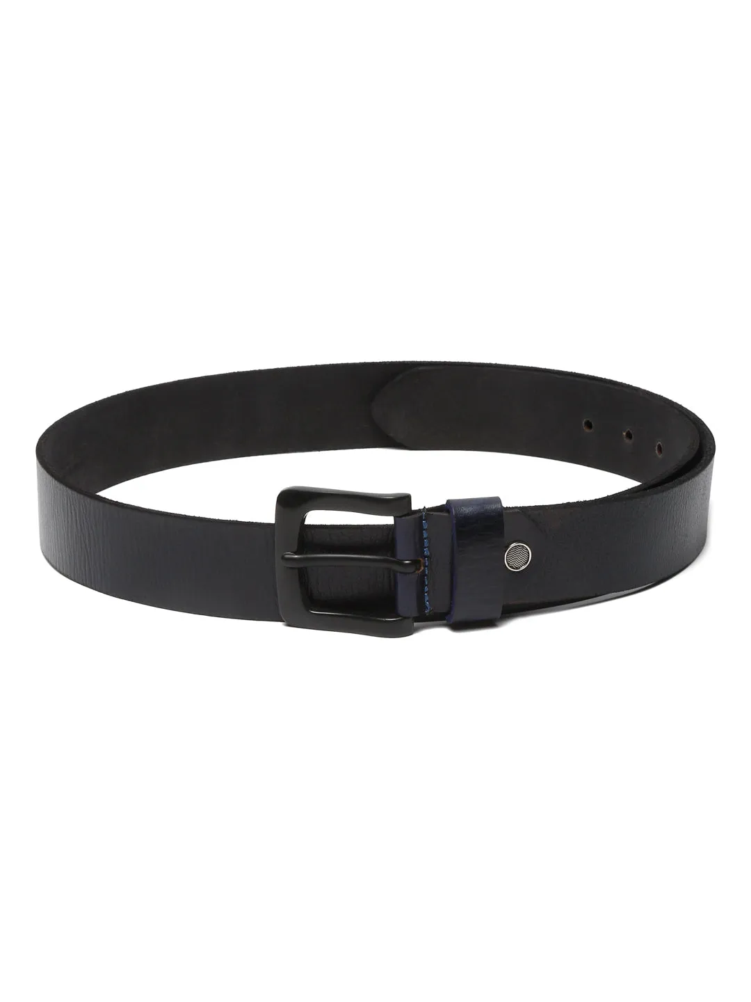Men Blue Leather Casual belt