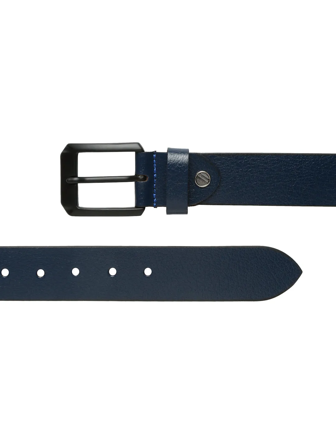 Men Vintage Blue Leather Casual belt