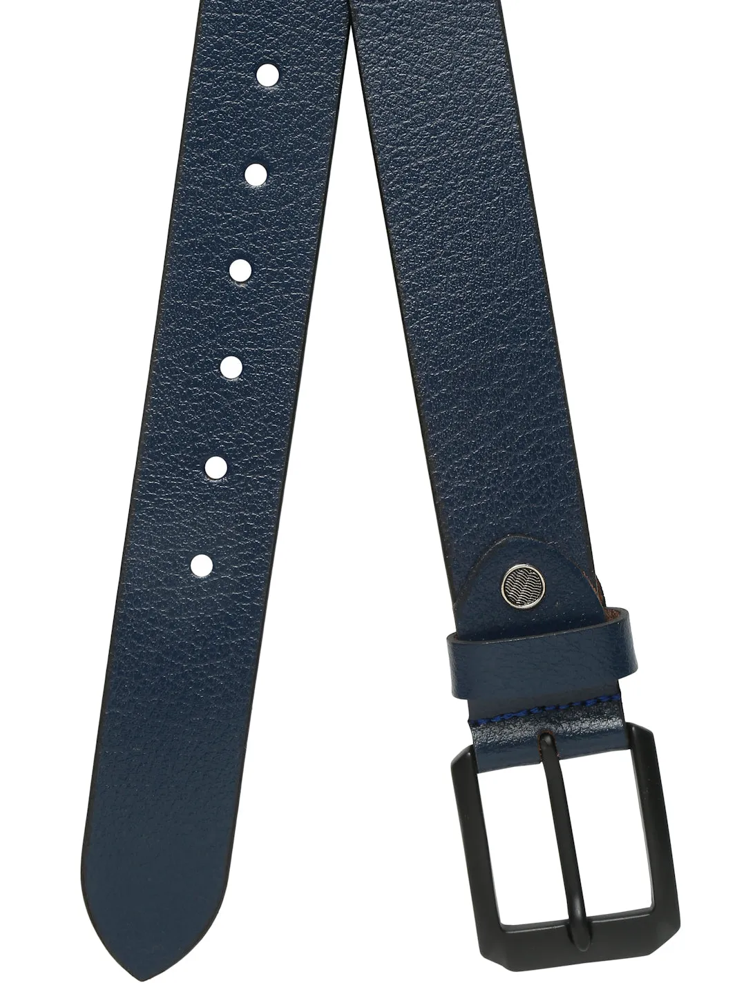 Men Vintage Blue Leather Casual belt