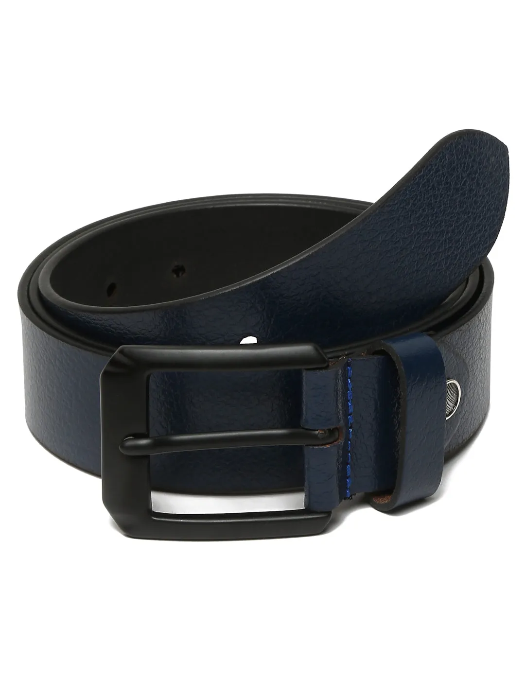 Men Vintage Blue Leather Casual belt