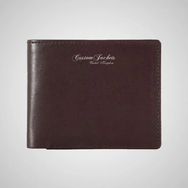 Mens Bifold Leather Wallet Brown Tan Card Holder RFID PROTECTED