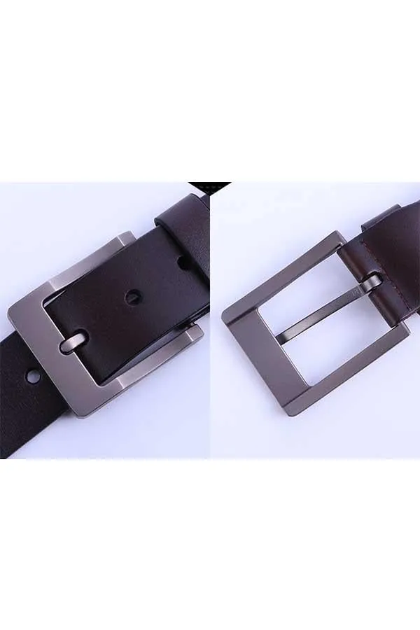 Men's Casual Leather Belt Bussiness Buckle Belt for Jeans