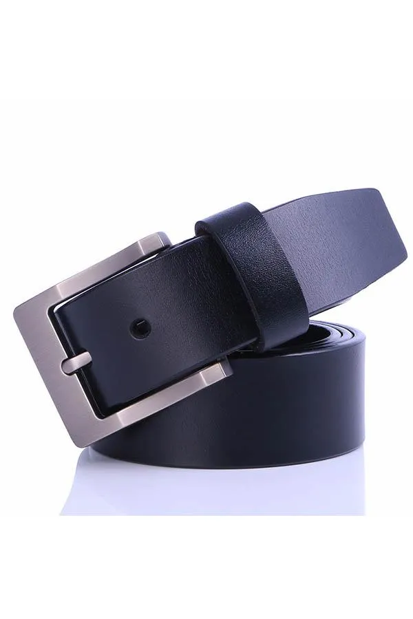 Men's Casual Leather Belt Bussiness Buckle Belt for Jeans