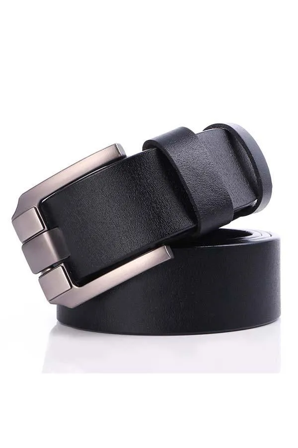 Men's Casual Leather Belt Bussiness Buckle Belt for Jeans