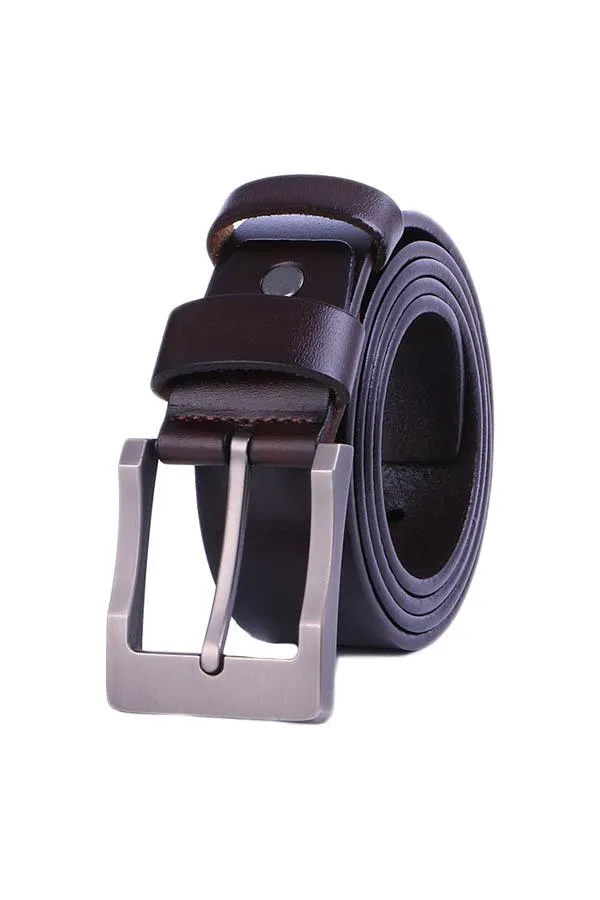 Men's Casual Leather Belt Bussiness Buckle Belt for Jeans