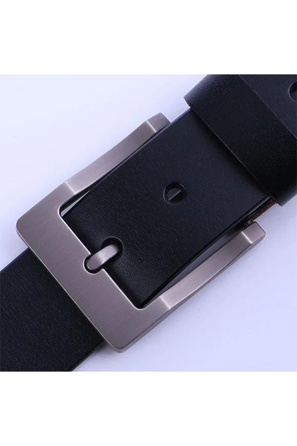Men's Casual Leather Belt Bussiness Buckle Belt for Jeans