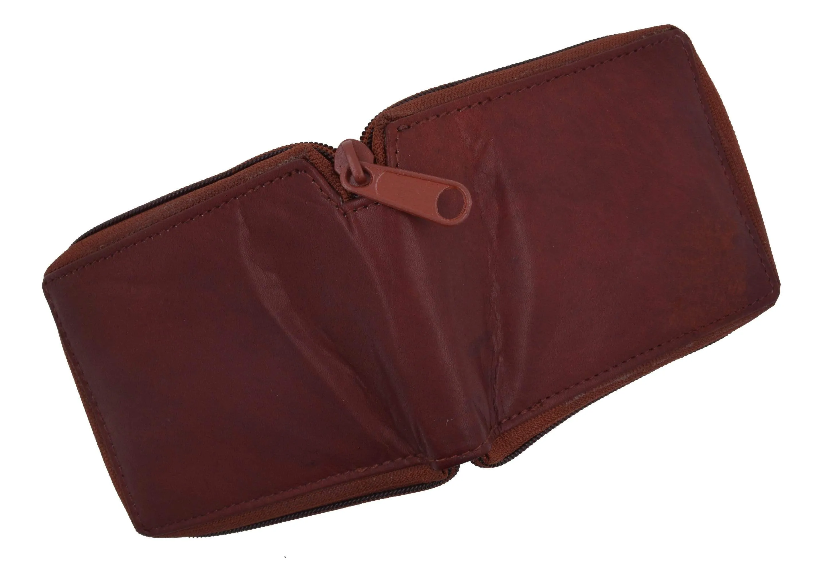 Mens Leather Wallet Pockets Money Purse Credit Card Clutch Bifold Zipper 1456 CF