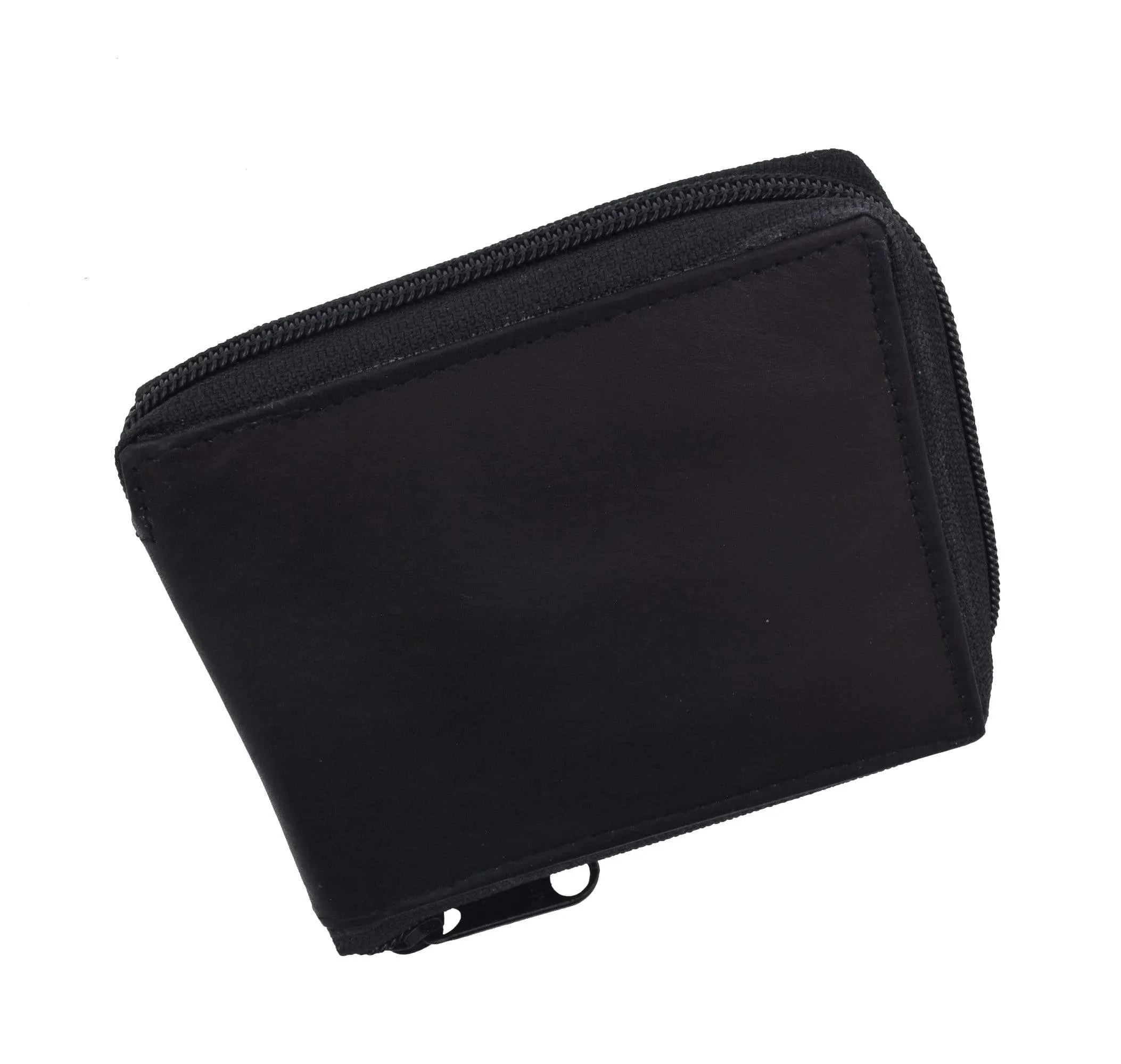 Mens Leather Wallet Pockets Money Purse Credit Card Clutch Bifold Zipper 1456 CF