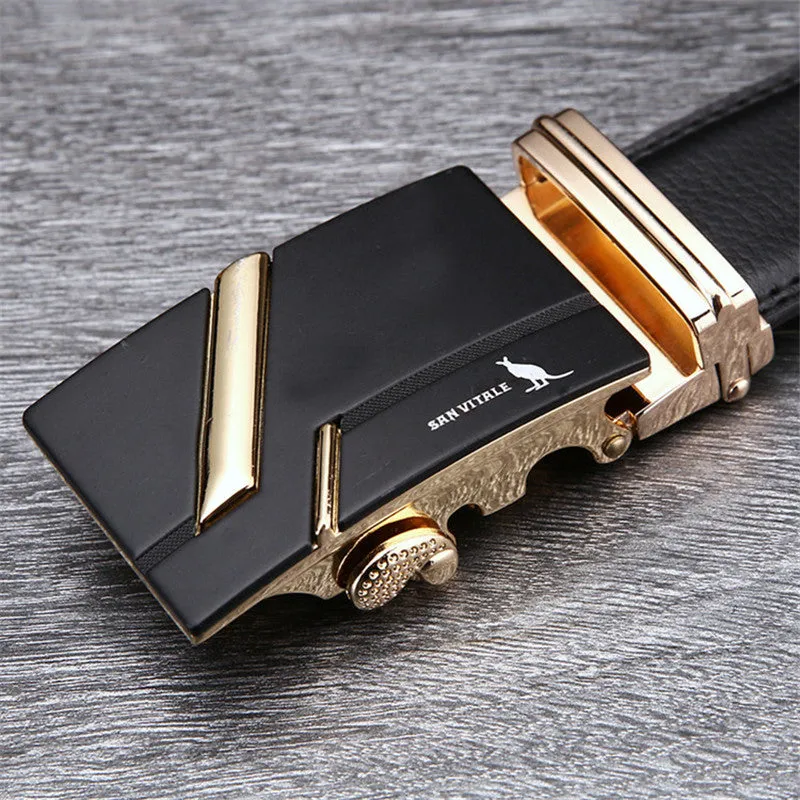 Men's "Crisp Finish" Belts - 100% Genuine Luxury Leather &  Automatic Buckle