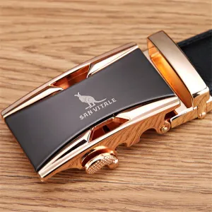 Men's "Crisp Finish" Belts - 100% Genuine Luxury Leather &  Automatic Buckle