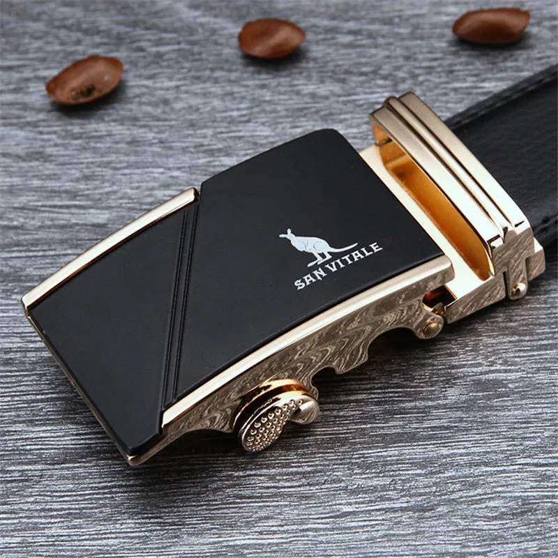 Men's "Crisp Finish" Belts - 100% Genuine Luxury Leather &  Automatic Buckle