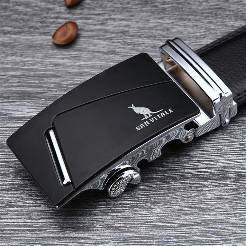 Men's "Crisp Finish" Belts - 100% Genuine Luxury Leather &  Automatic Buckle