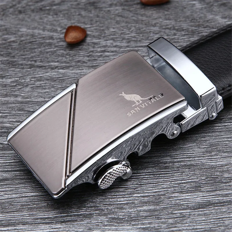 Men's "Crisp Finish" Belts - 100% Genuine Luxury Leather &  Automatic Buckle