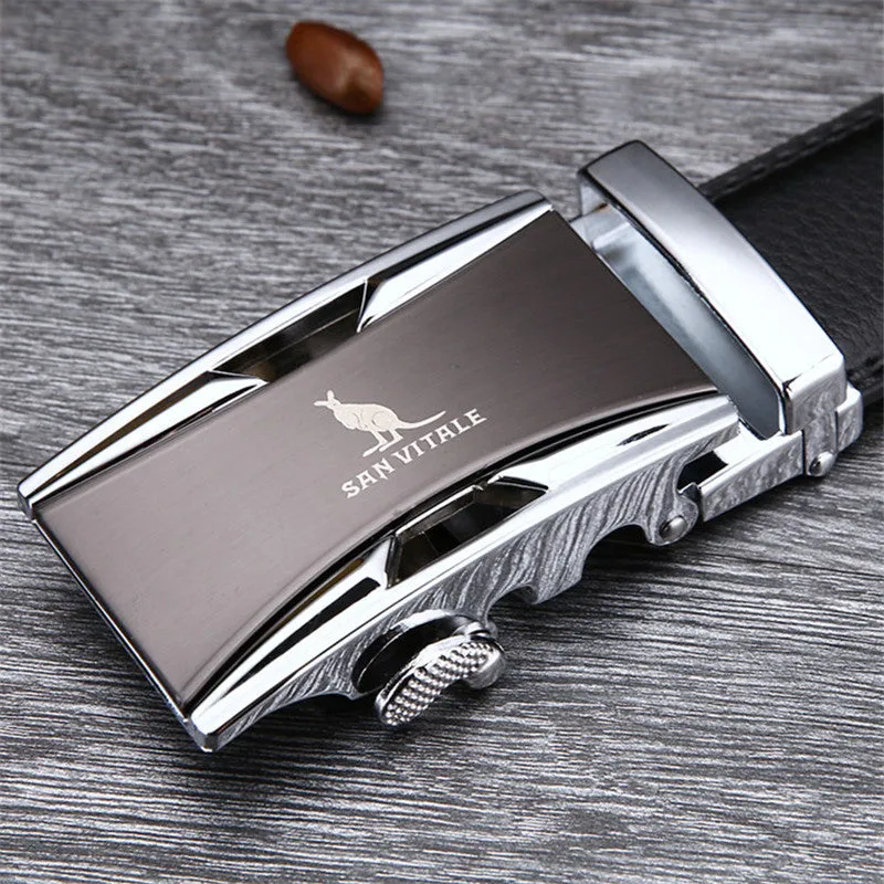 Men's "Crisp Finish" Belts - 100% Genuine Luxury Leather &  Automatic Buckle
