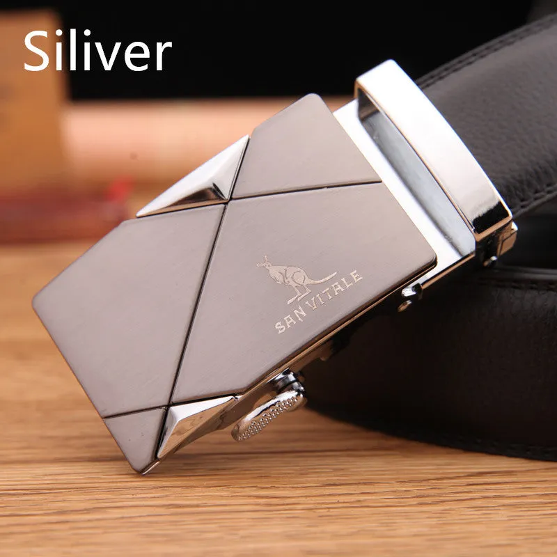 Men's "Presidential" Belt - Automatic Buckle & 100% Genuine Leather