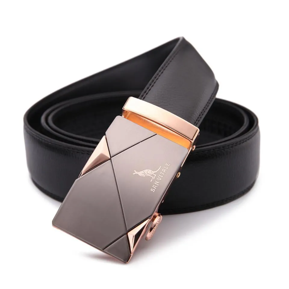 Men's "Presidential" Belt - Automatic Buckle & 100% Genuine Leather