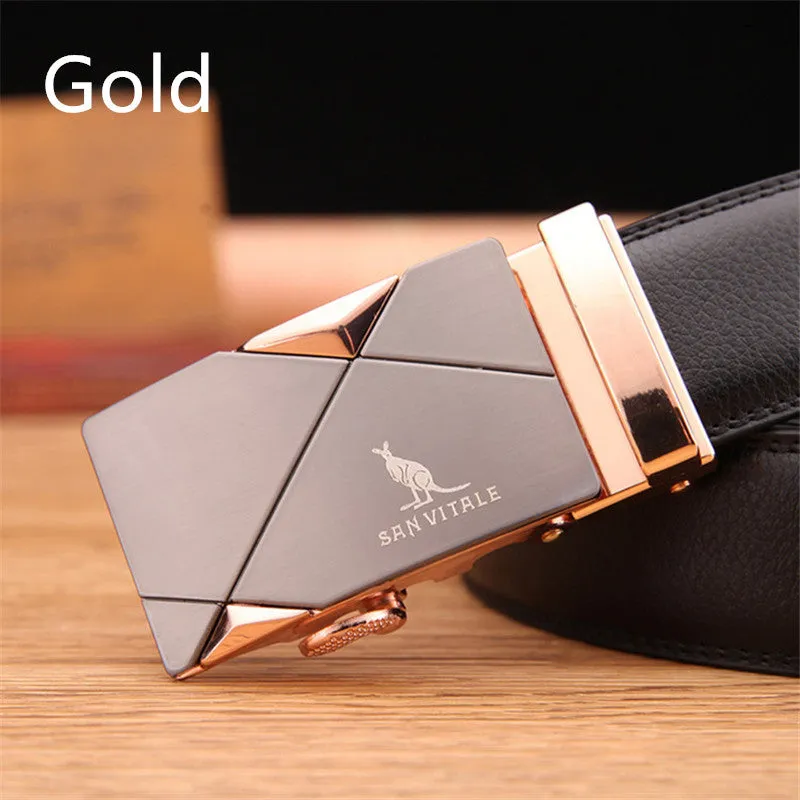 Men's "Presidential" Belt - Automatic Buckle & 100% Genuine Leather