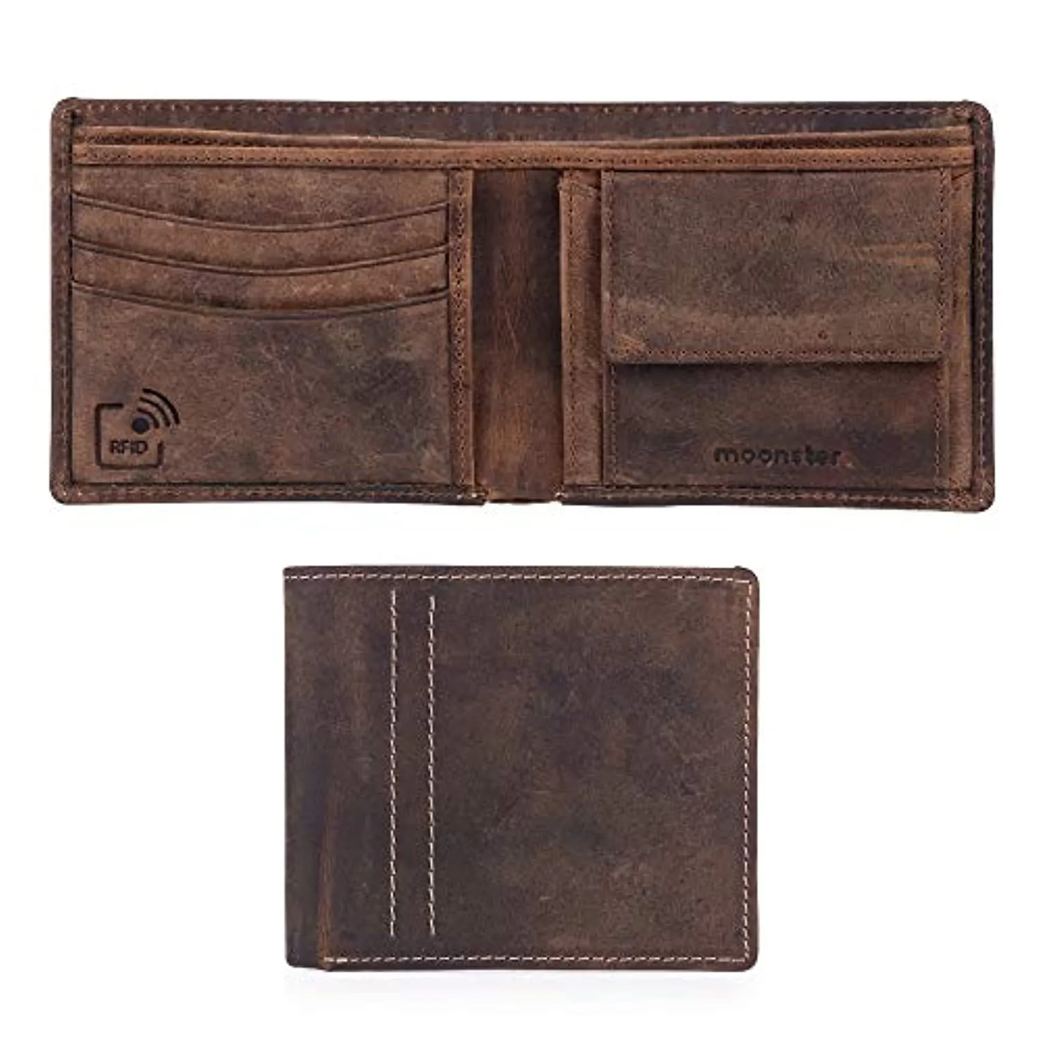 Mens RFID Blocking Slim Genuine Leather Wallet  - With Gift Box