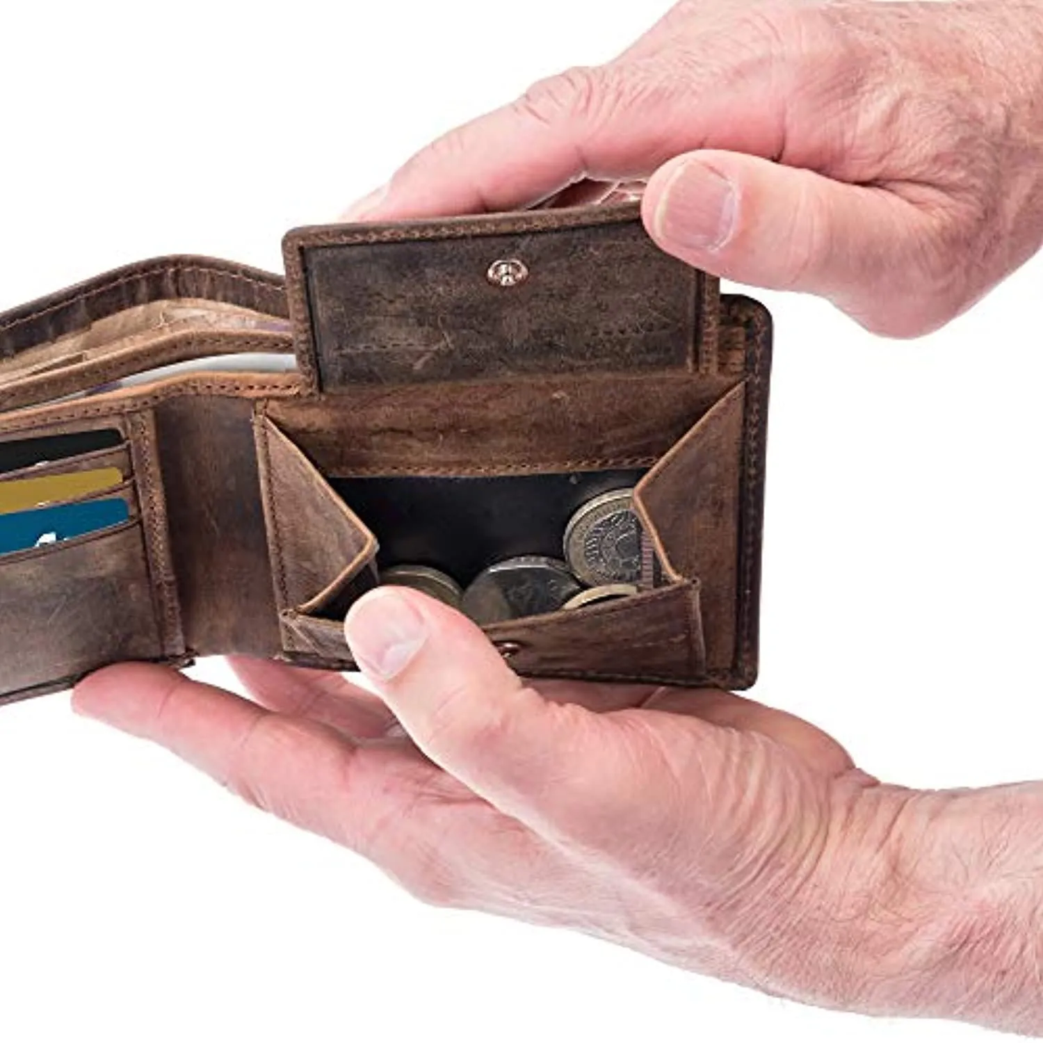 Mens RFID Blocking Slim Genuine Leather Wallet  - With Gift Box