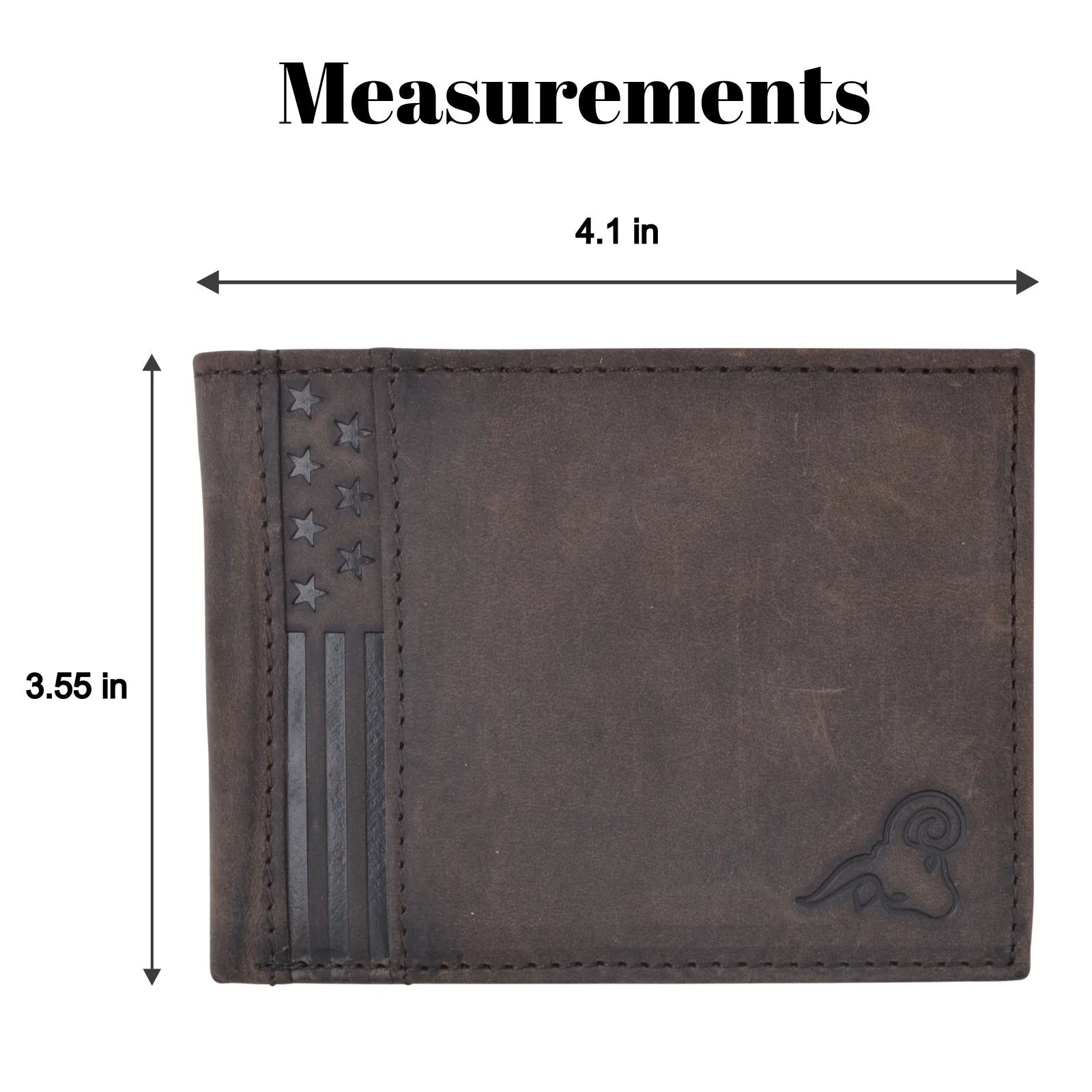 Mens Slim Bifold Wallet RFID Blocking Front Pocket Wallets for Men USA Stars & Stripes Minimalist RFID61T60HU
