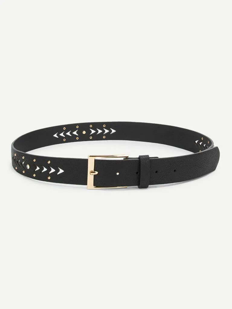 Metal Buckle Hollow Out Belt
