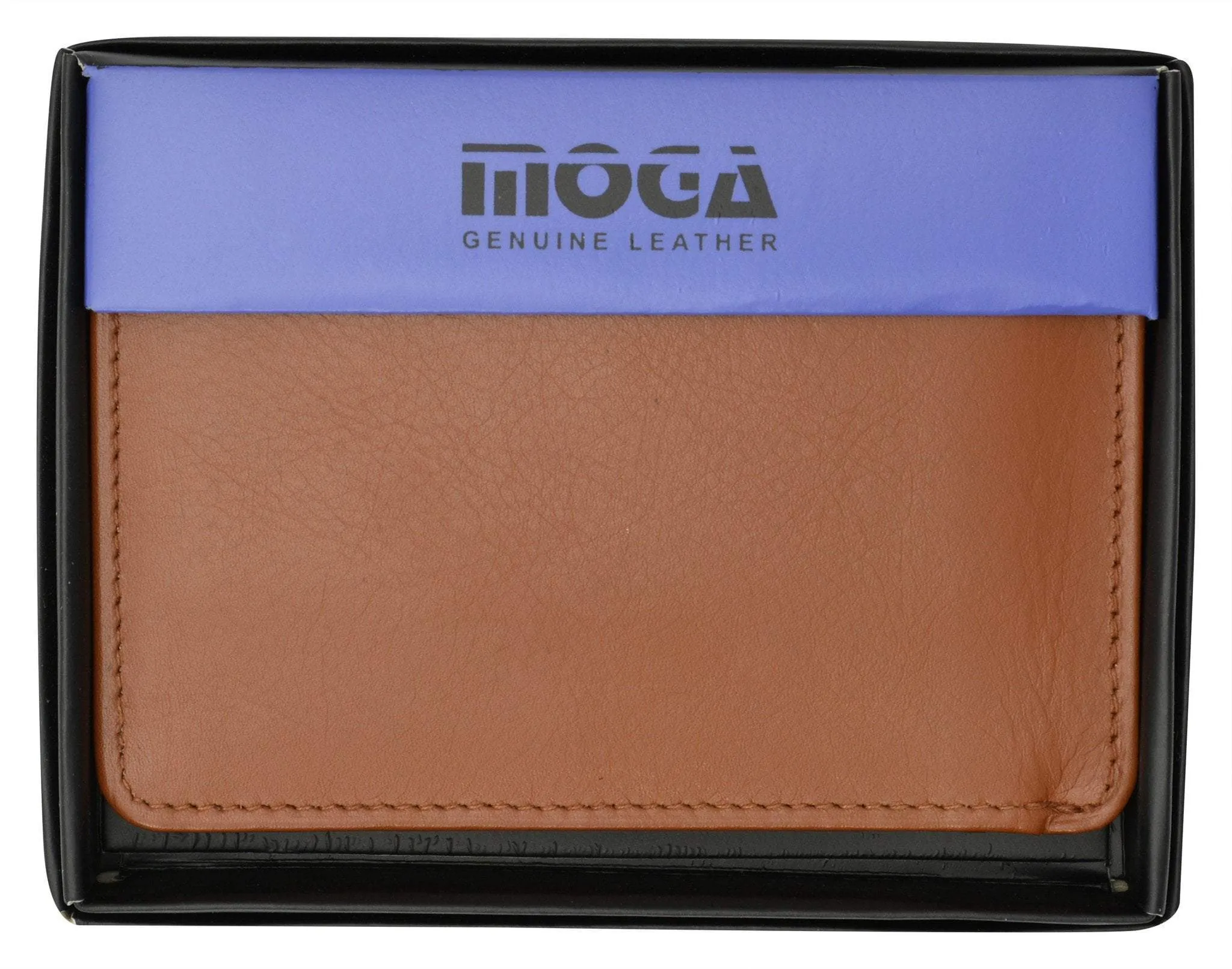 Moga Handmade Leather L Shape Bifold ID Card Holder Wallet  90139