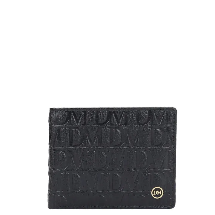 Monogram Leather Mens Wallet - Navy