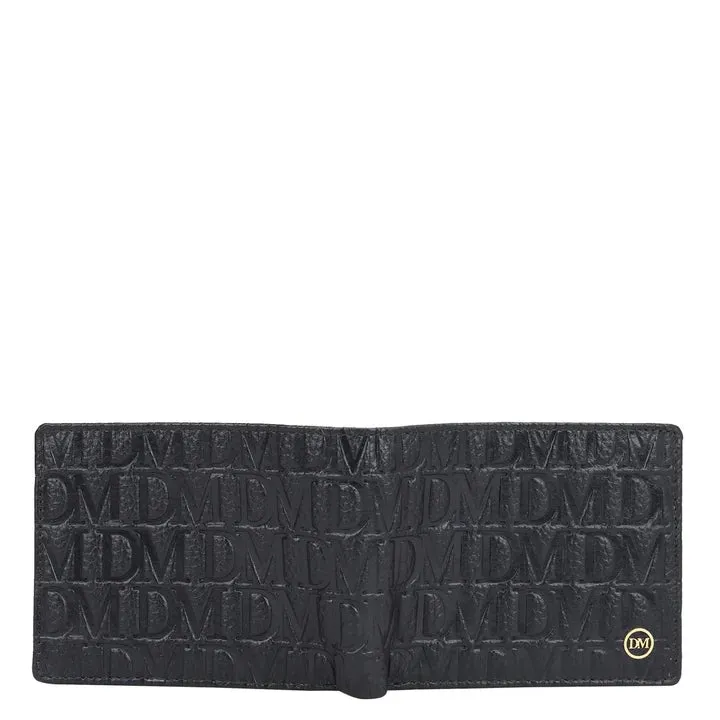 Monogram Leather Mens Wallet - Navy