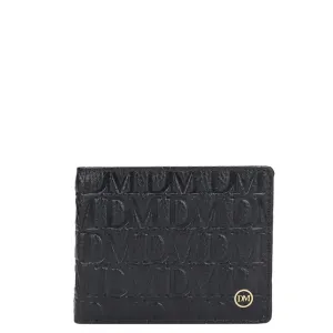 Monogram Leather Mens Wallet - Navy