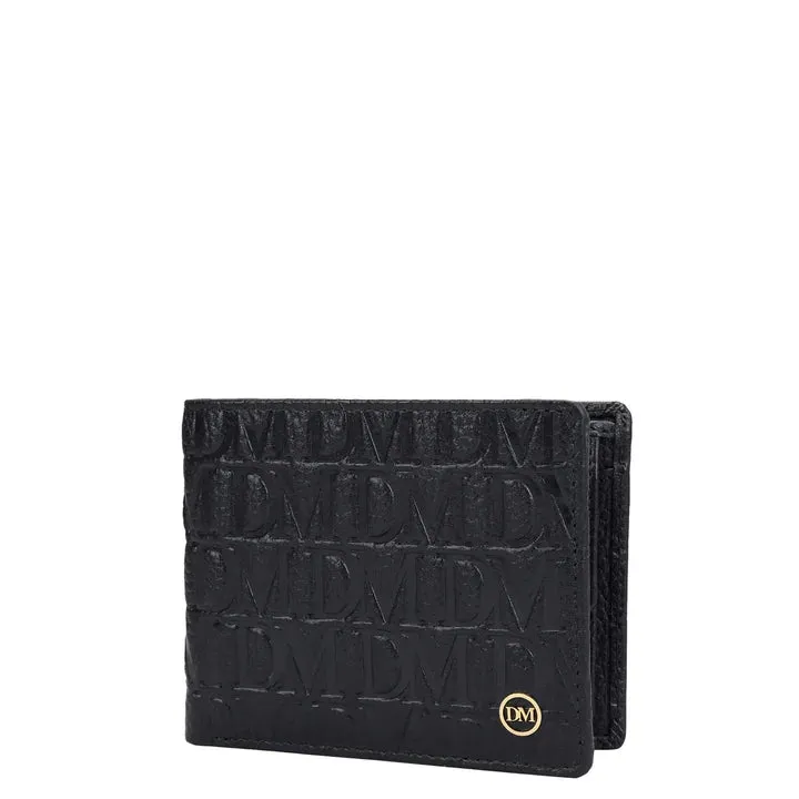Monogram Leather Mens Wallet - Navy