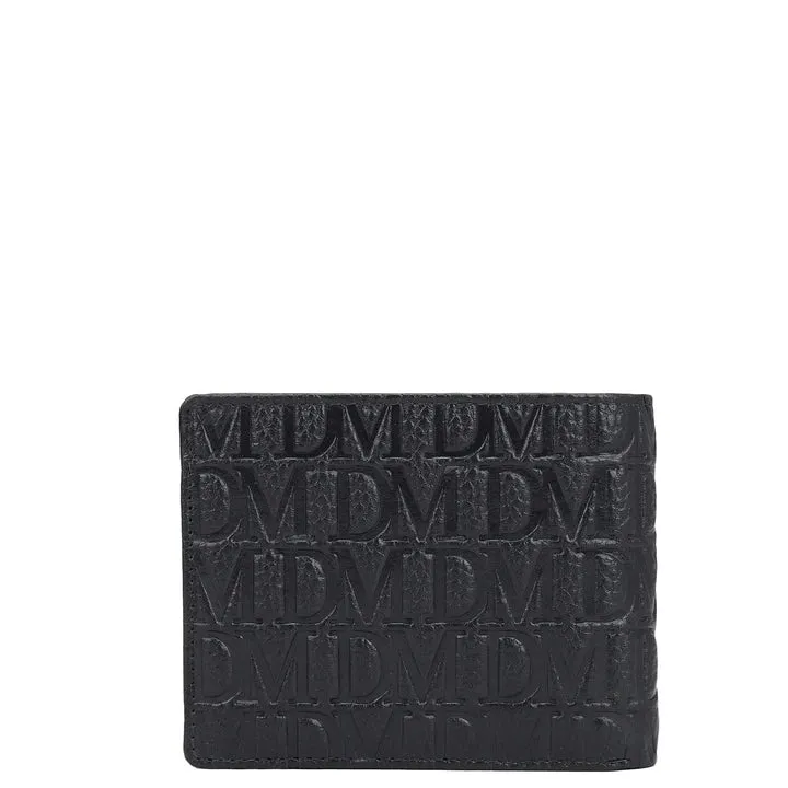Monogram Leather Mens Wallet - Navy
